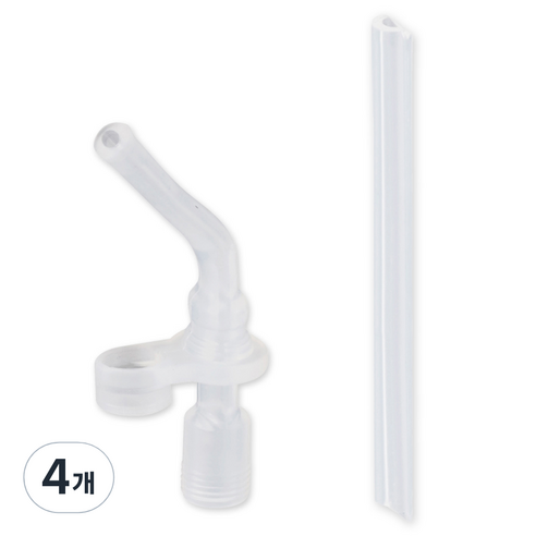 푸고 TKFD FE 빨대 + 파이프 200ml 세트, 화이트, 4개