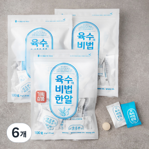 육수의 비법 한알, 4g, 25개입, 6개