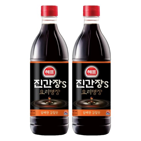 해표 진간장S, 930ml, 2개