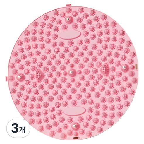 비투윈 시원한 발지압 마사지 패드 35cm, 3개, 핑크