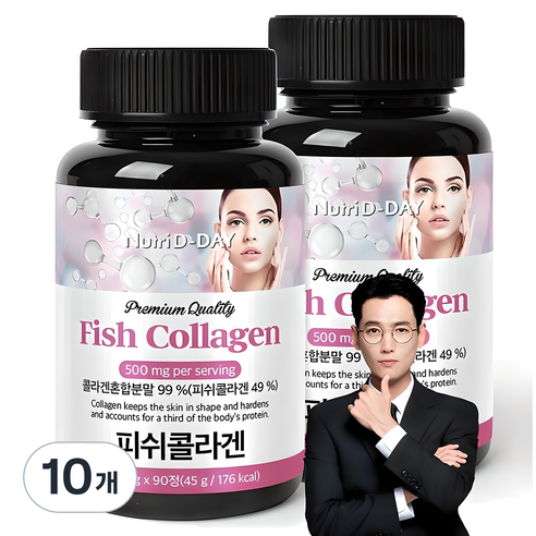 뉴트리디데이 프리미엄 피쉬 콜라겐 타블렛, 10개, 45g