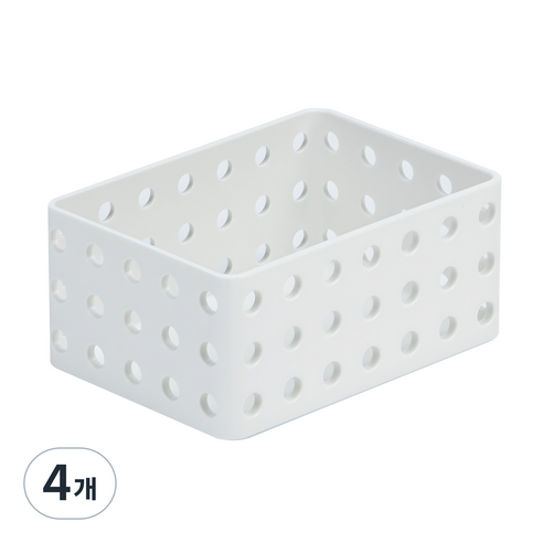 리템 S&S 수납 정리함 소, WHITE, 4개