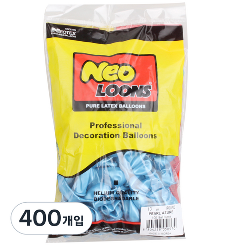 네오룬즈 13cm 라운드풍선, 펄 아주르, 400개입