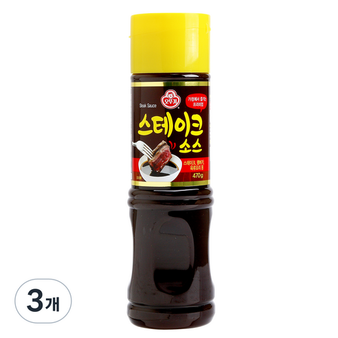 오뚜기 스테이크 소스 S, 470g, 3개