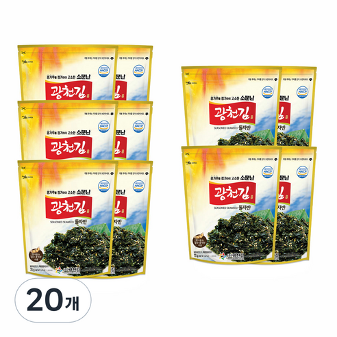 광천김 소문난 볶음 돌자반, 70g, 20개
