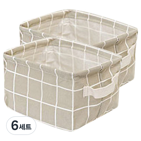 더자카 패브릭 사각 바스켓 2종, F타입, 6세트