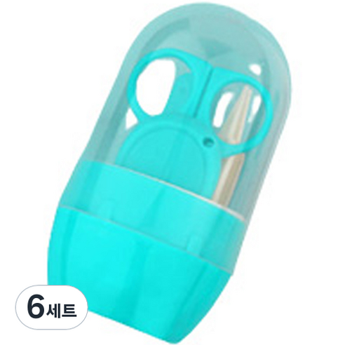 더리빙 유아용 손톱깎이 클래식 4종 세트, 6세트, 그린