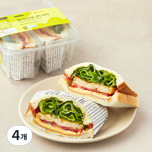 자람홈 해시브라운 샌드위치, 305g, 4개