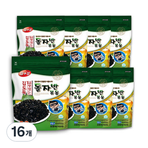 김앤김 김도둑 The맛있는 돌자반 볶음, 16개, 70g