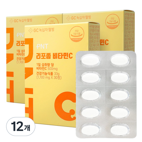GC녹십자웰빙 PNT 리포좀 비타민C 1100mg 30정, 12개