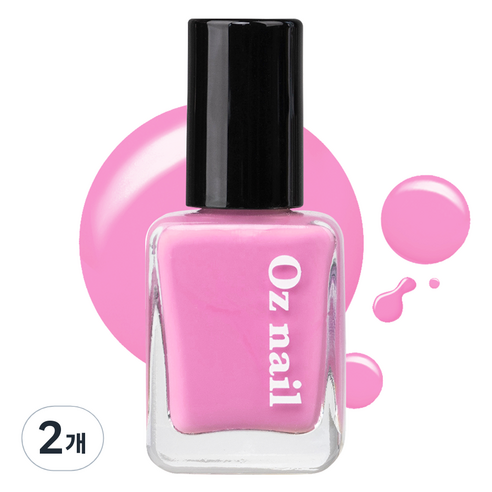 오즈네일 샤인 무드 네일 컬러 매니큐어, NE09 썸머 핑크, 8ml, 2개