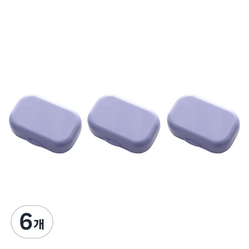 블랙트리 조약돌 휴대용 렌즈케이스, 바이올렛, 6개