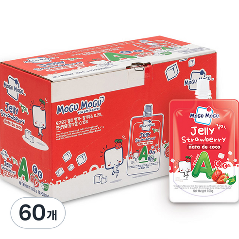 모구모구 워터젤리 딸기맛, 150g, 60개