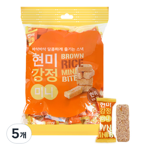 현미 강정 미니, 350g, 5개