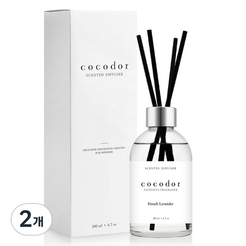 코코도르 화이트라벨 디퓨저, 프렌치라벤더, 200ml, 2개