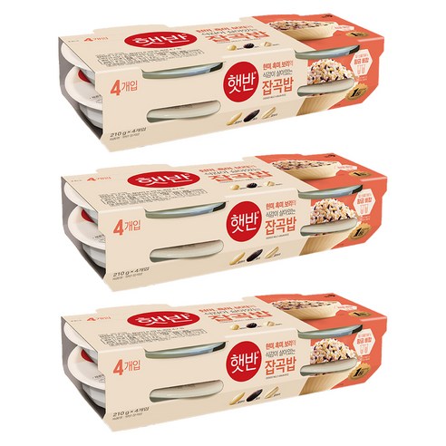 햇반 잡곡밥, 210g, 12개
