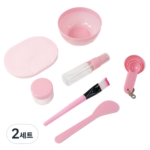 온비유 스킨케어 팩도구 9종 세트, 핑크, 2세트