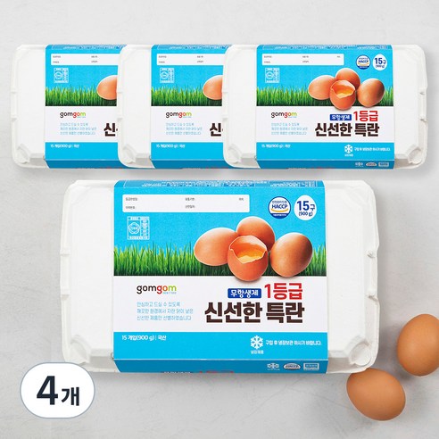 곰곰 무항생제 1등급 신선한 특란 15구, 4개