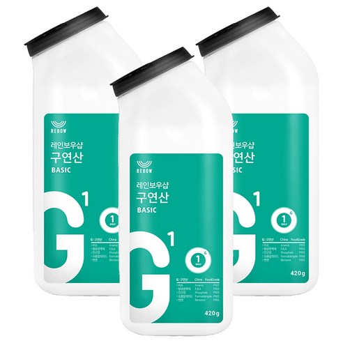 레인보우샵 구연산 베이직 톡톡이, 420g, 3개
