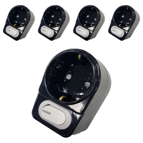 에코파워탭 절전형 LED L자 멀티탭 1구 PS-TS, 8.2cm, 블랙, 5개