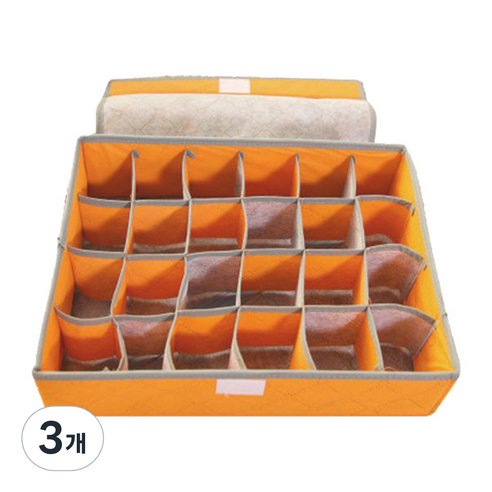 마켓감성 24칸 숯 양말 보관함 랜덤 발송, 랜덤발송, 3개