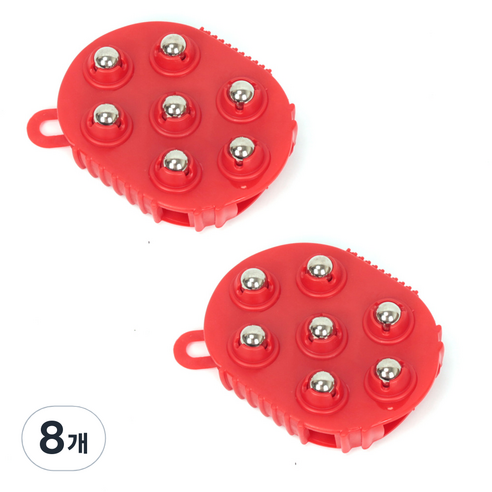 지니컴퍼니 바디 마사지 볼, 레드, 8개