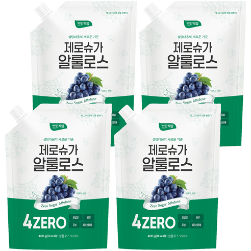 비단식당 제로슈가 알룰로스, 4개, 400g