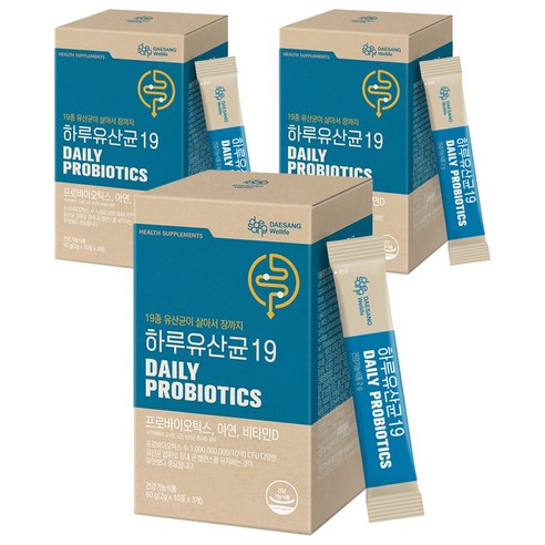 대상웰라이프 하루 유산균 19, 60g, 3개