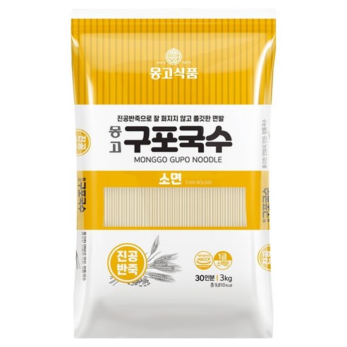 몽고식품 구포국수 소면, 3kg, 1개