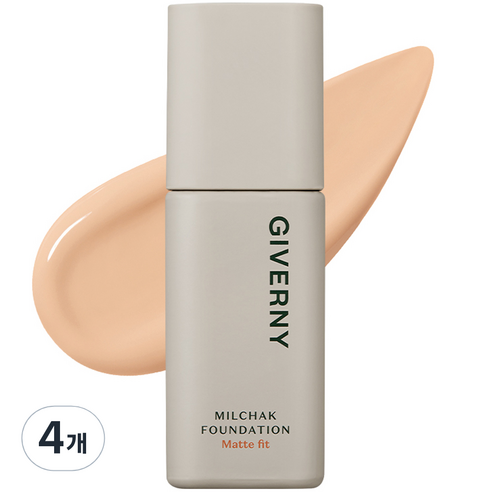 지베르니 밀착 매트핏 파운데이션 30ml, 4개, 22NW 내추럴 베이지