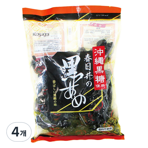 카수가이 흑사탕, 333g, 4개