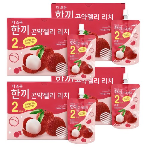 더존건강 더 조은 한끼곤약젤리 리치 10개입, 1.5kg, 4개