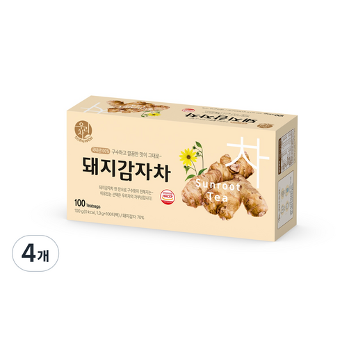우리차 돼지감자차, 1g, 100개입, 4개