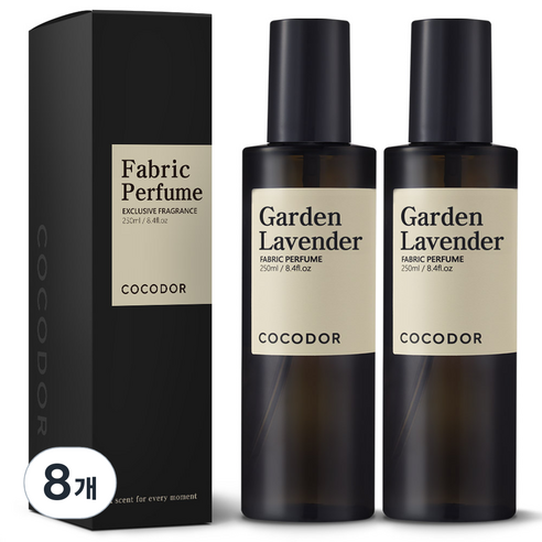 코코도르 패브릭 퍼퓸 섬유탈취제 가든라벤더, 250ml, 8개