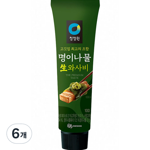대상 청정원 명이나물 생와사비, 6개, 100g