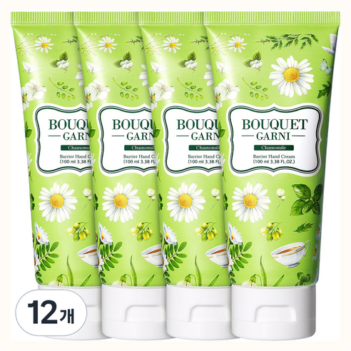 부케가르니 배리어 핸드크림 캐모마일향, 100ml, 12개