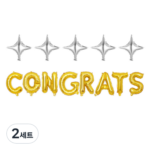 마켓감성 축하 반짝 빛 파티 커튼 세트, 타입 3, 2세트