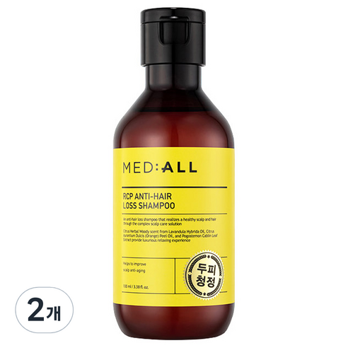 메디올 알시피 안티 헤어 로스 샴푸 우디향, 100ml, 2개