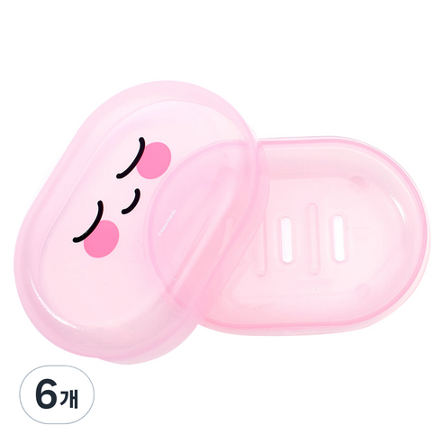 릴팡 카카오프렌즈 뚜껑 비누대, 어피치, 6개