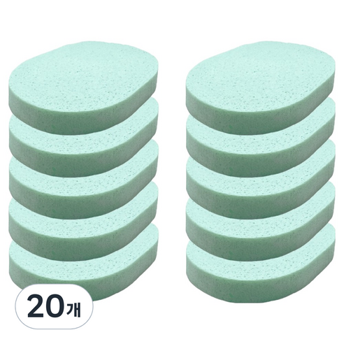 라벤토리 클렌징 해면 스펀지 15mm, 라임, 20개