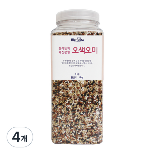블랜디스트 통에담아 세상편한 오색오미, 2kg, 4개
