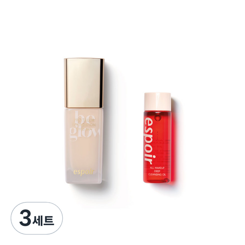 에스쁘아 프로 테일러 파운데이션 비글로우 30ml + 올 메이크업 딥 클렌징 오일 25ml 기획세트, 2호 바닐라, 3세트