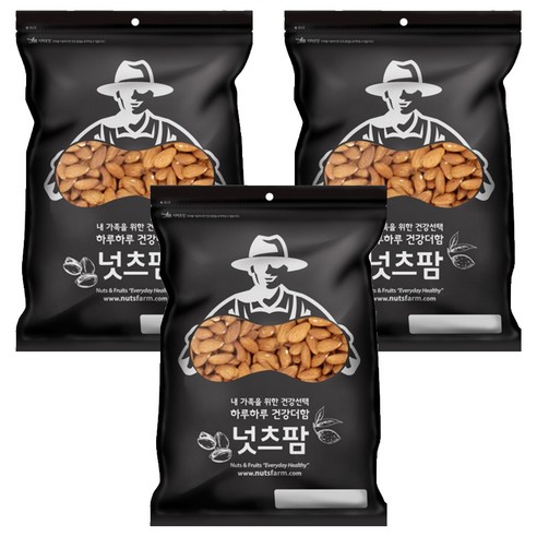 넛츠팜 생 아몬드, 400g, 3개
