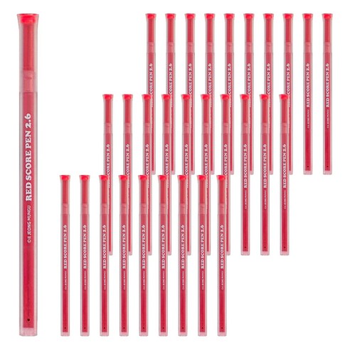 iiGEN 빨간 채점펜 리필심 2.6mm 2p, 1색, 30개
