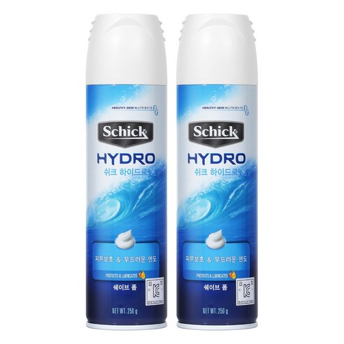 쉬크 하이드로 쉐이브 폼, 250g, 2개