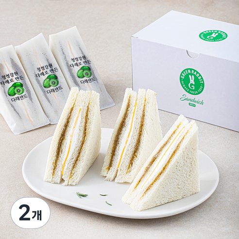 그린래빗 다래 샌드위치 8개입, 560g, 2개