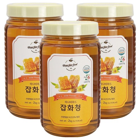 허니비푸드 잡화청, 2kg, 3개