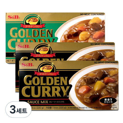 에스앤비 골든카레 중간맛 220g + 매운맛 220g x 2p, 3세트