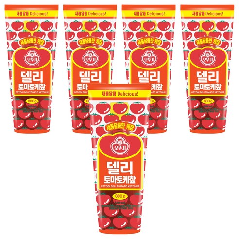 오뚜기 델리 토마토 케찹, 800g, 5개