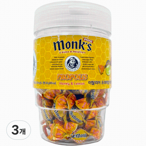 몽스 프로폴리스 캔디, 3개, 100g